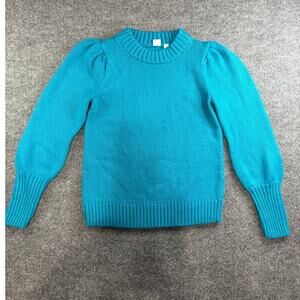 GAP Puff / Princess Long Sleeve Cotton blend sweater Teal - Size S